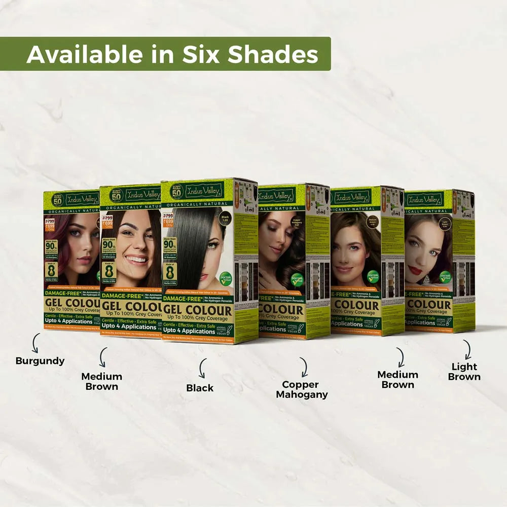 6 hair colour shades
