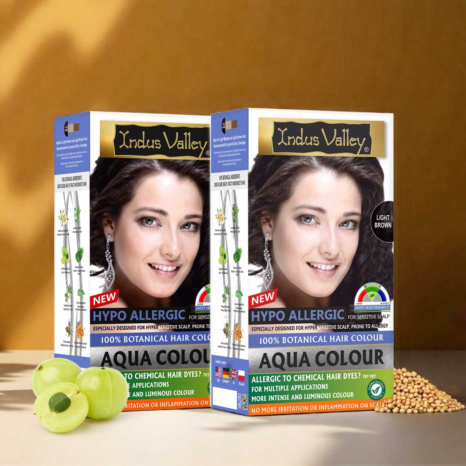 Aqua hair colour light brown