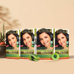 Damage Free Natural  Gel Hair Colour - Pack Of 4 - Available In 6 Shades