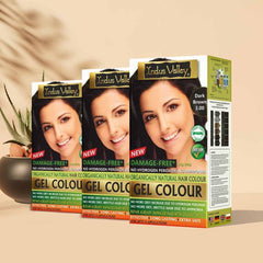Dark brown hair colour - Pack of 3