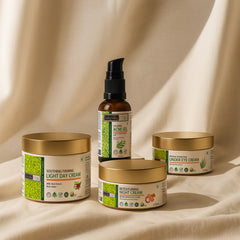 Day , night ,Under eye cream and acne gel