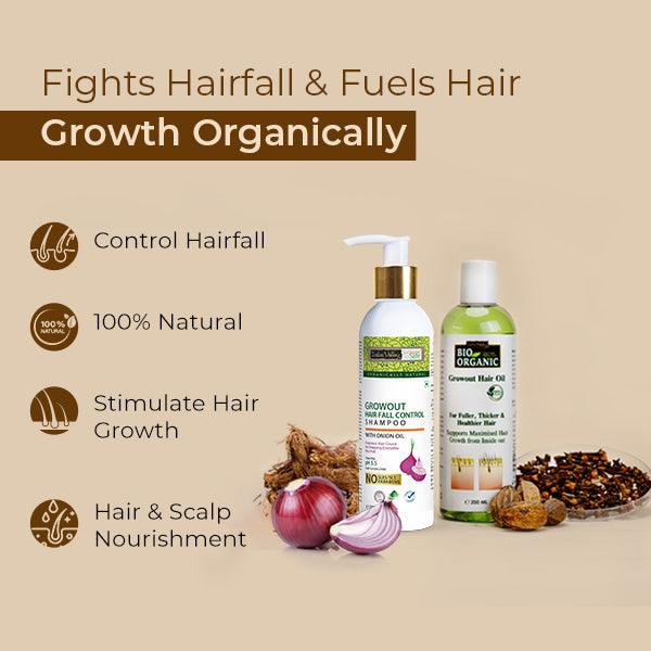 Growout Hair fall control shampoo and Hair Oil