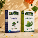 Hernal henna and indigo leaf powder combo