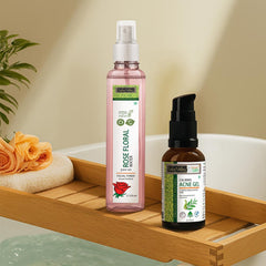 Rose water and acne gel combo