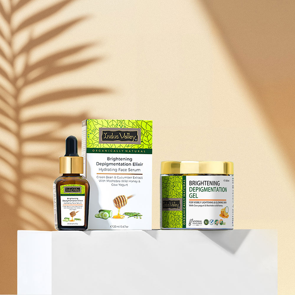 Depigmentation gel and face serum