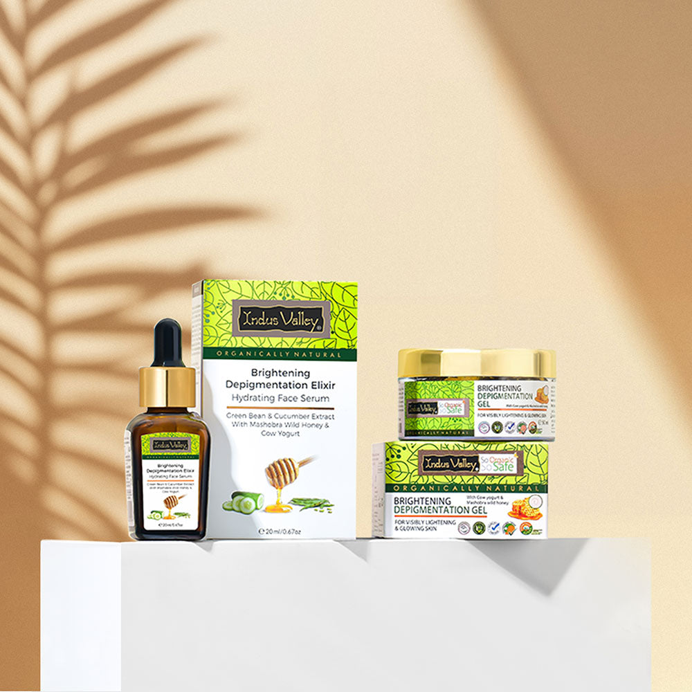 Face serum and depigmentation gel combo