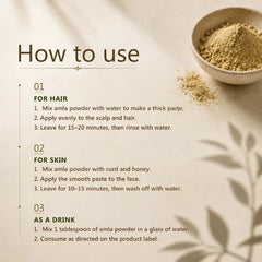Bio Organic Amla Fruit Powder for Hair Growth and Skin