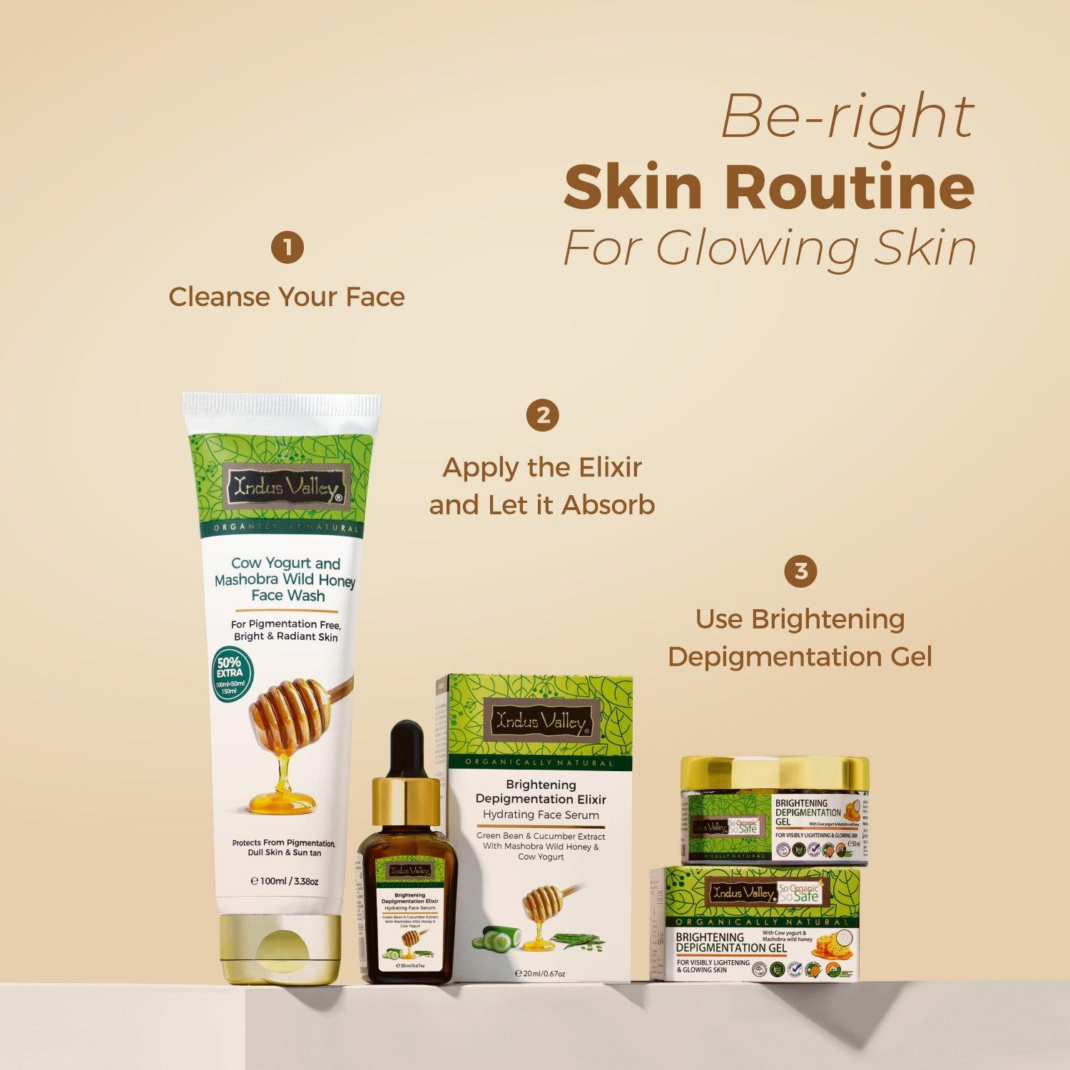 Brightening Depigmentation Elixir Face Serum - skin routine for glowing skin