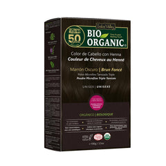 Bio Organic Dark Brown Henna Hair Colour For Early Grey Hair Coverage - 100gm