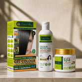 Hair colour with Colour protective shampoo and ultima spa