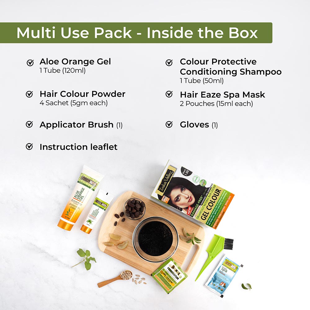 Organic hair colour - Inside the box contents