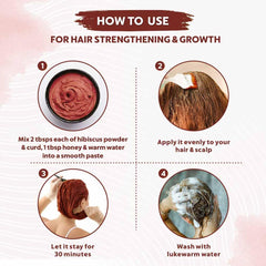 Bio Organic Hibiscus Powder 100gm. - Pack of 5