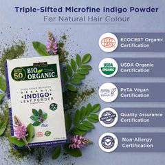 Bio Organic Indigo Leaf Powder for Natural Hair Coloring
