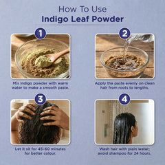 Bio Organic Indigo Leaf Powder for Natural Hair Coloring