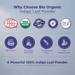 Bio Organic Indigo Leaf Powder for Natural Hair Coloring