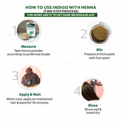 Bio Organic Indigo Leaf Powder - Pack of 4 (400gm)