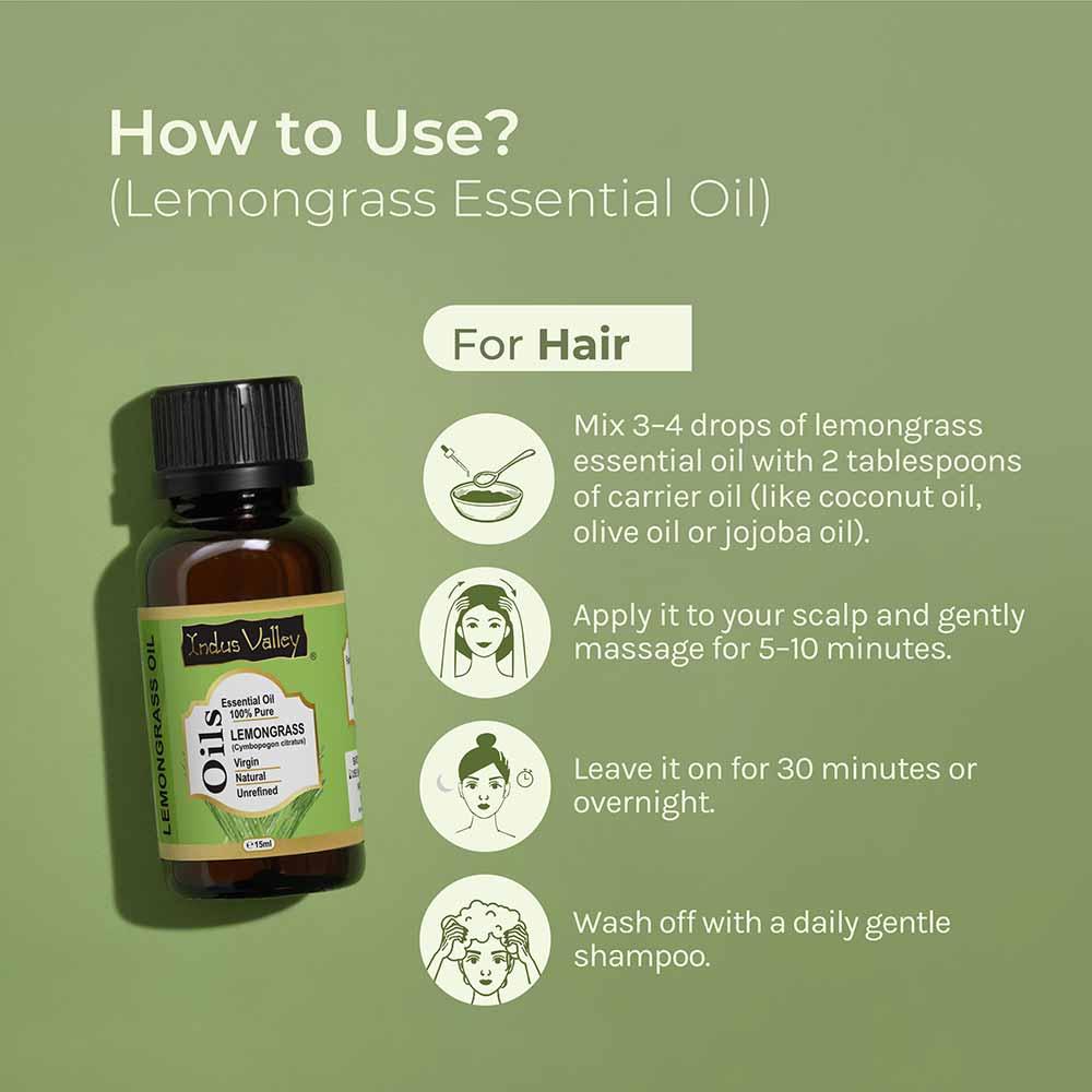 Pure & Organic Lemongrass Essential Oil how to use