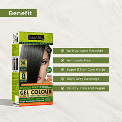 Natural Hair Colour | Trial Pack - Single Use | Damage Free Gel Hair Color For Women & Men | No Harsh Chemicals, Long Lasting, Safe & Gentle I Available in 4 Shades