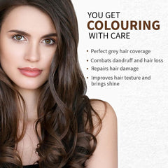 Bio Organic Medium Brown Henna Hair Colour For Early Grey Hair Coverage - 100gm