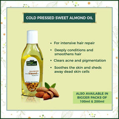 cold pressed sweet almond oil for hair repair