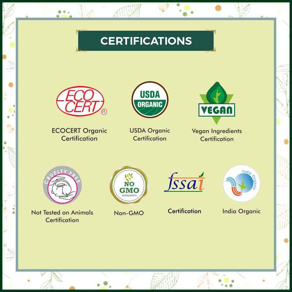 Certifications of Bio-Organic Hair Regrowth Pack DIY Combo Beauty Kit