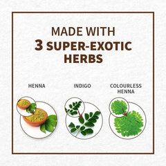 Bio Organic Medium Brown Henna Hair Colour For Early Grey Hair Coverage - 100gm