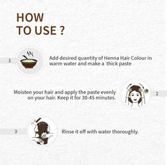 Bio Organic Medium Brown Henna Hair Colour For Early Grey Hair Coverage - 100gm