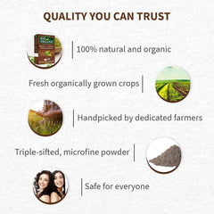Bio Organic Medium Brown Henna Hair Colour For Early Grey Hair Coverage - 100gm