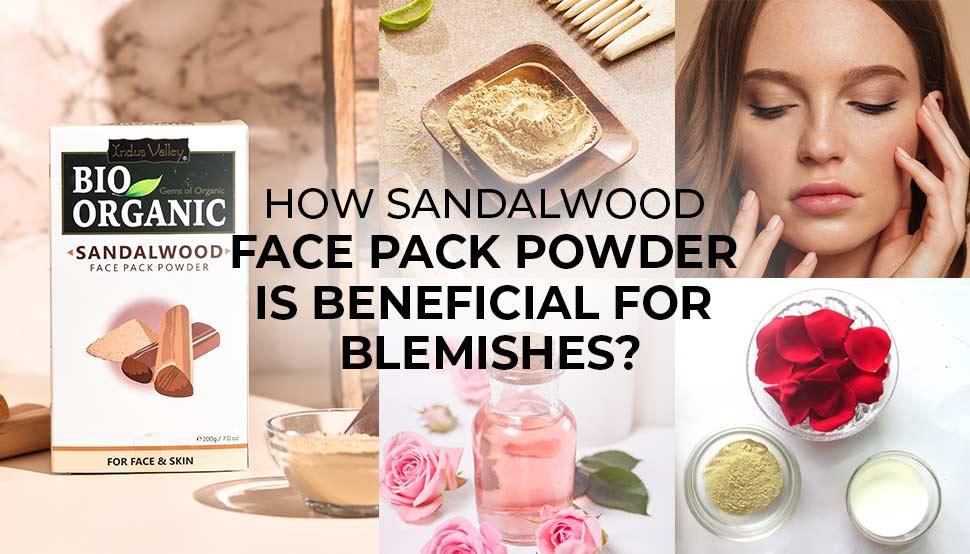 Sandalwood face pack powder for blemishes