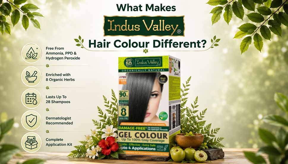 What makes Indus valley hair colour different