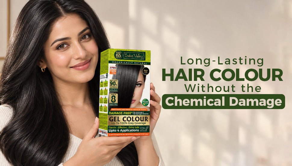 Long lasting hair colour without chemical damage