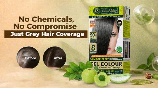 No chemicals  , No compromise. Just Grey Hair Coverage. 