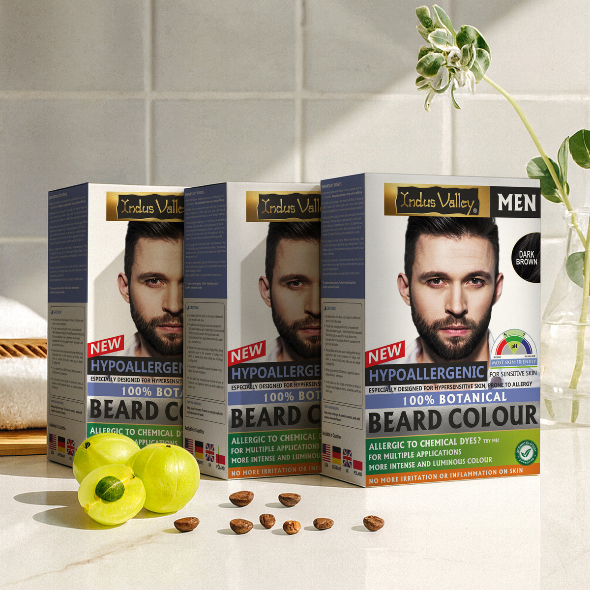 Dark brown Beard colour