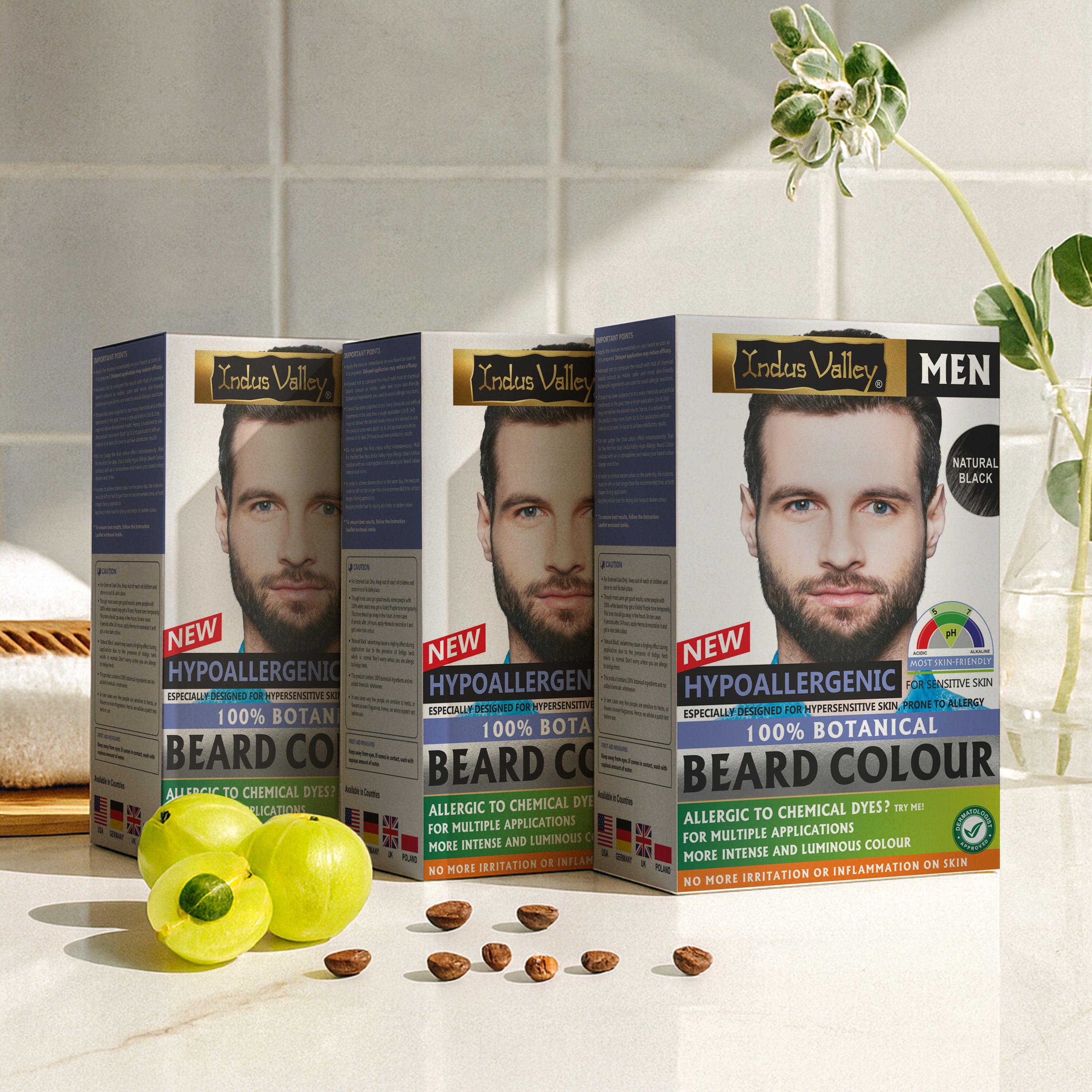 Hypo Allergic 100% Botanical Beard Colour - (100g + 15ml)