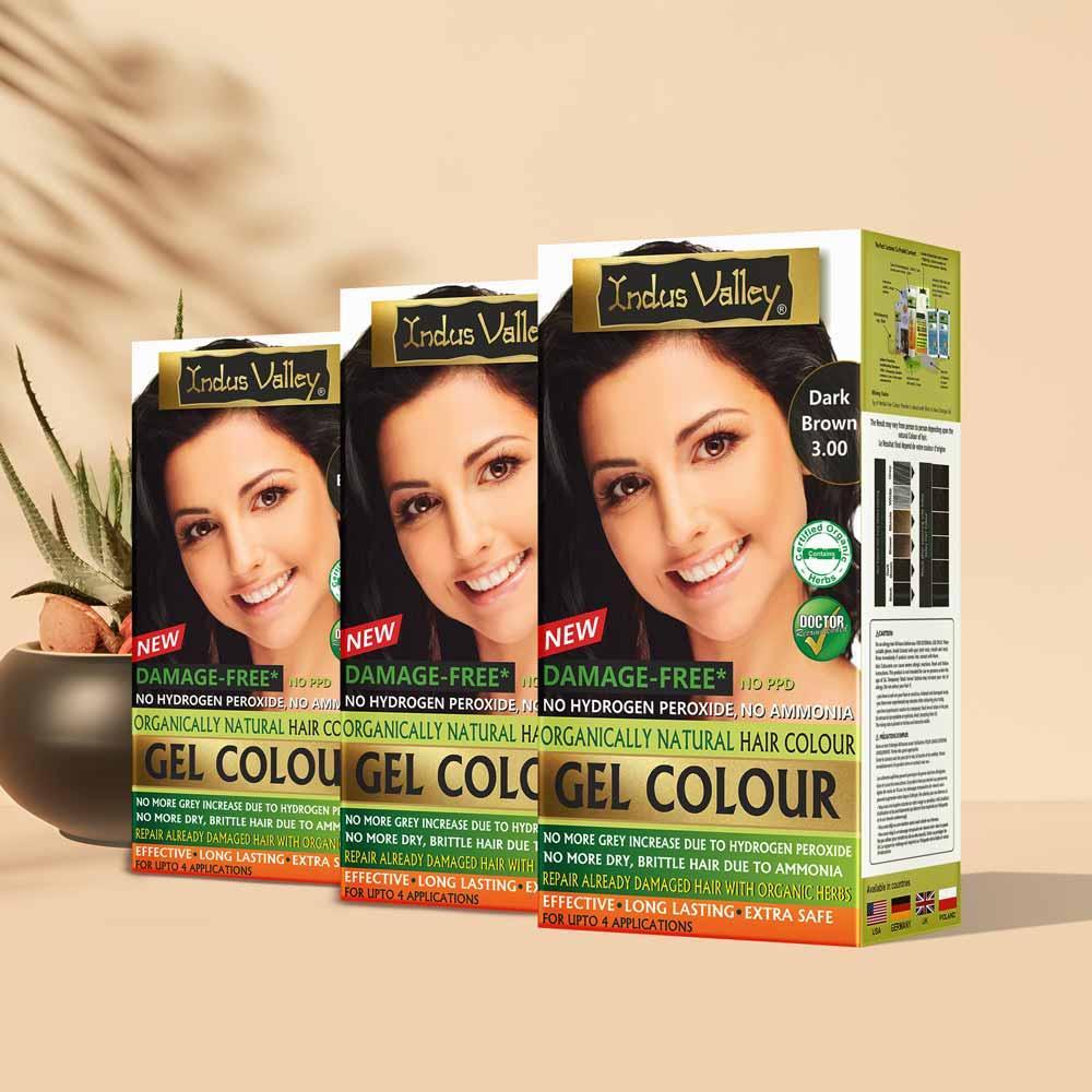 Natural Hair Colour | Damage Free Gel Hair Color For Women & Men |  No Harmful Chemicals, Long Lasting, Safe & Gentle - Available in 6 Shades