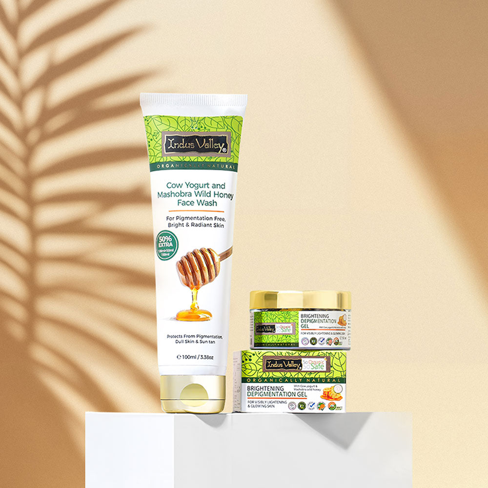 Brightening Depigmentation Gel for Reducing Pigmentation, Dark Spots and Blemishes With Cow Yogurt & Mashobra Honey