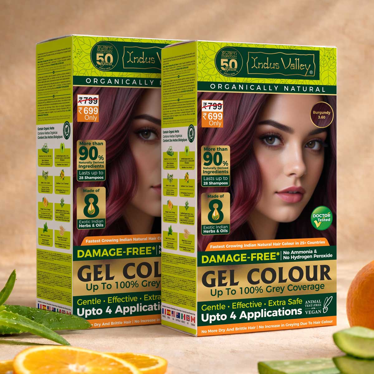 Burgundy hair colour