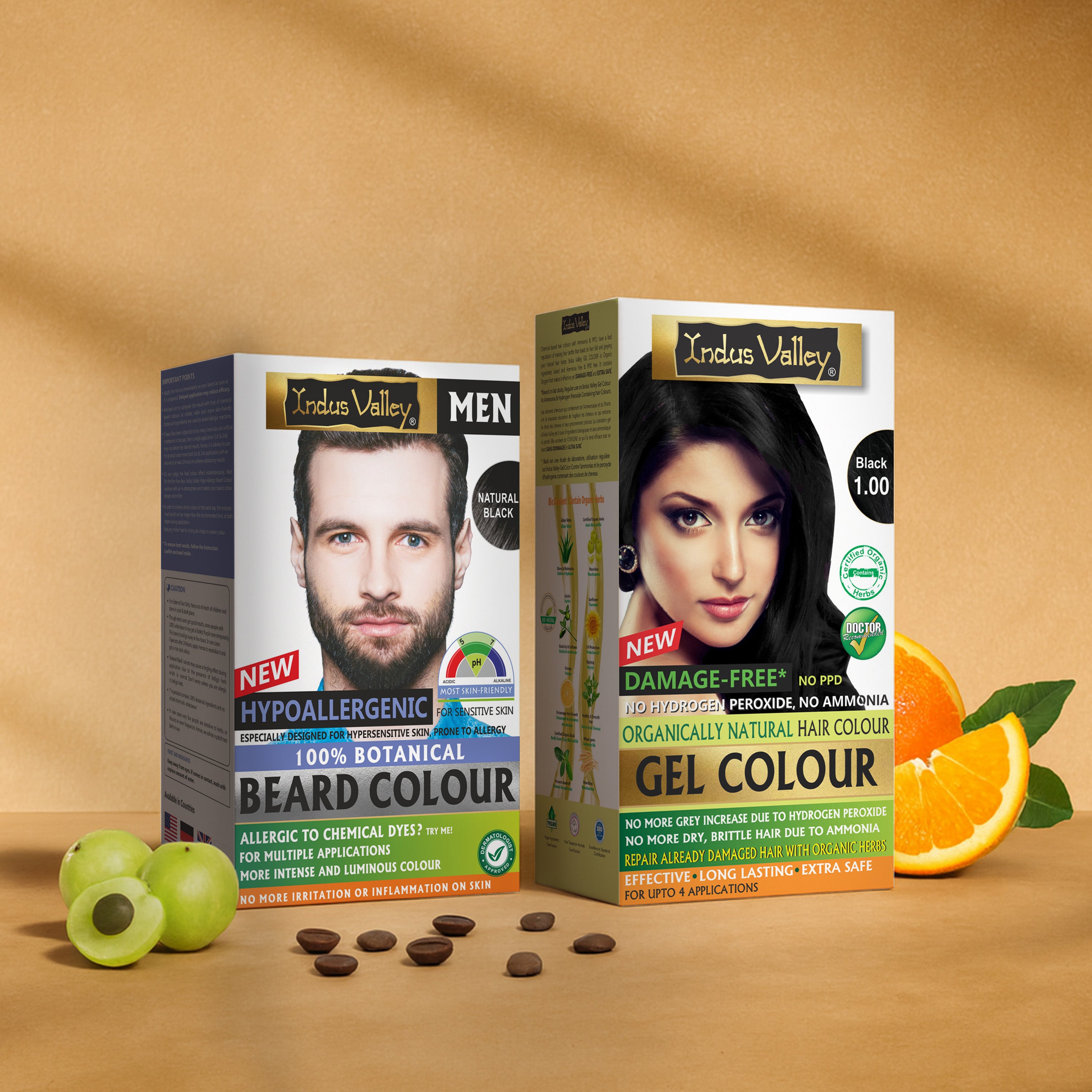 Hypo Allergic 100% Botanical Beard Colour - (100g + 15ml)