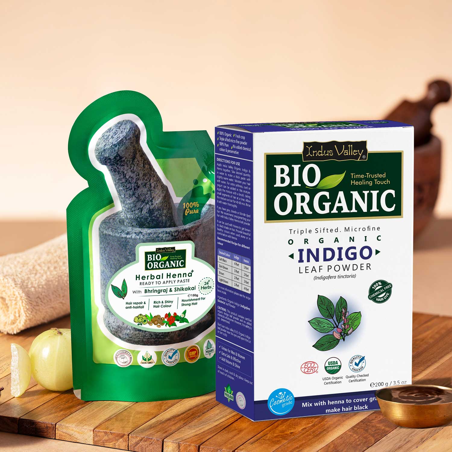 Bio organic indigo leaf powder