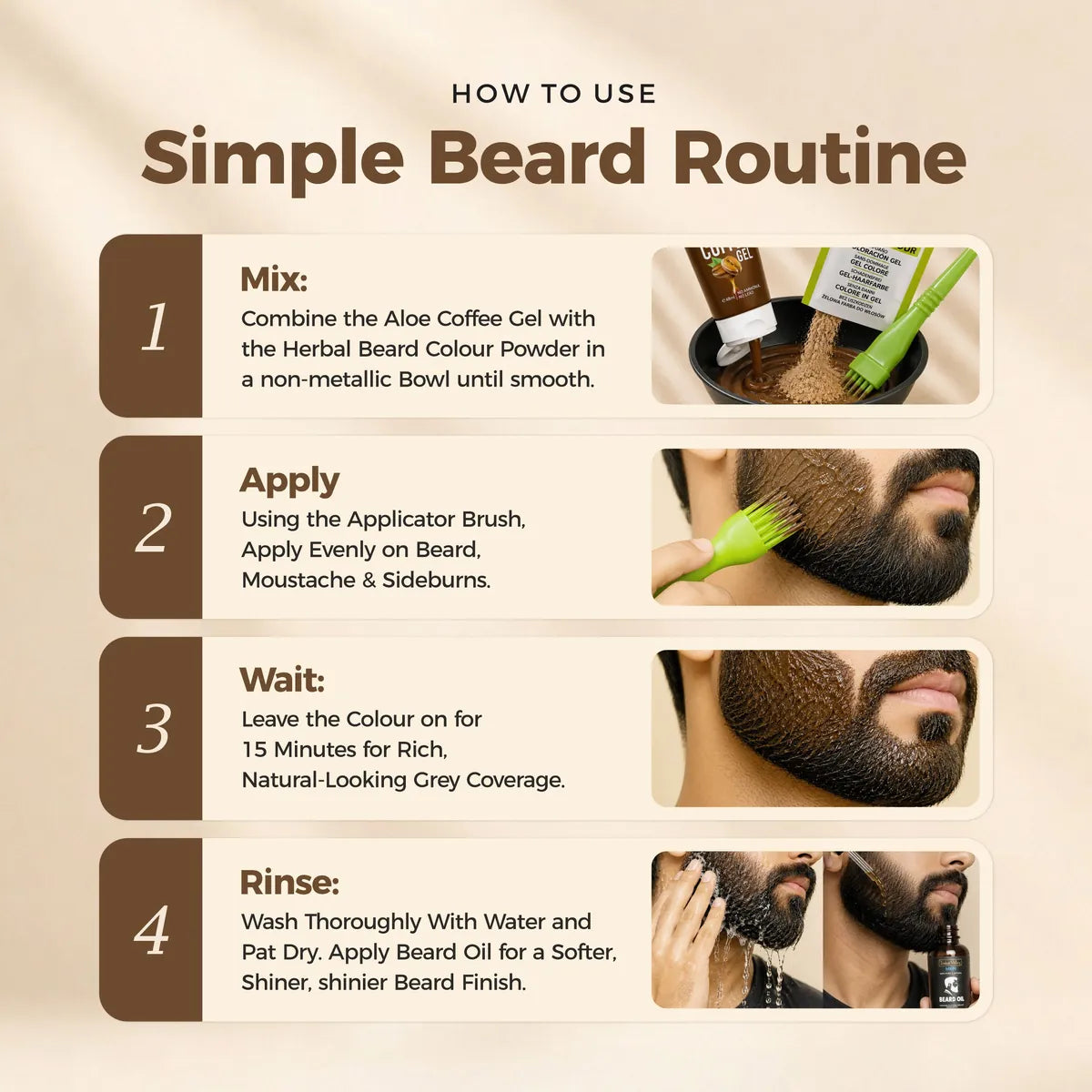 How to use beard colour