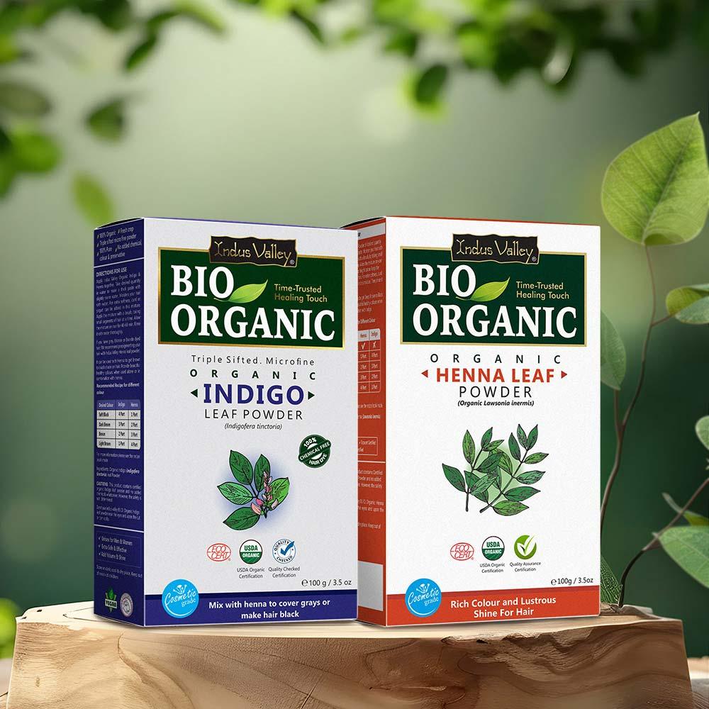 Indigo Leaf Powder and Henna Leaf Powder Combo