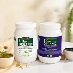 Bio Organic Herbal Henna Powder & Indigo Powder Combo