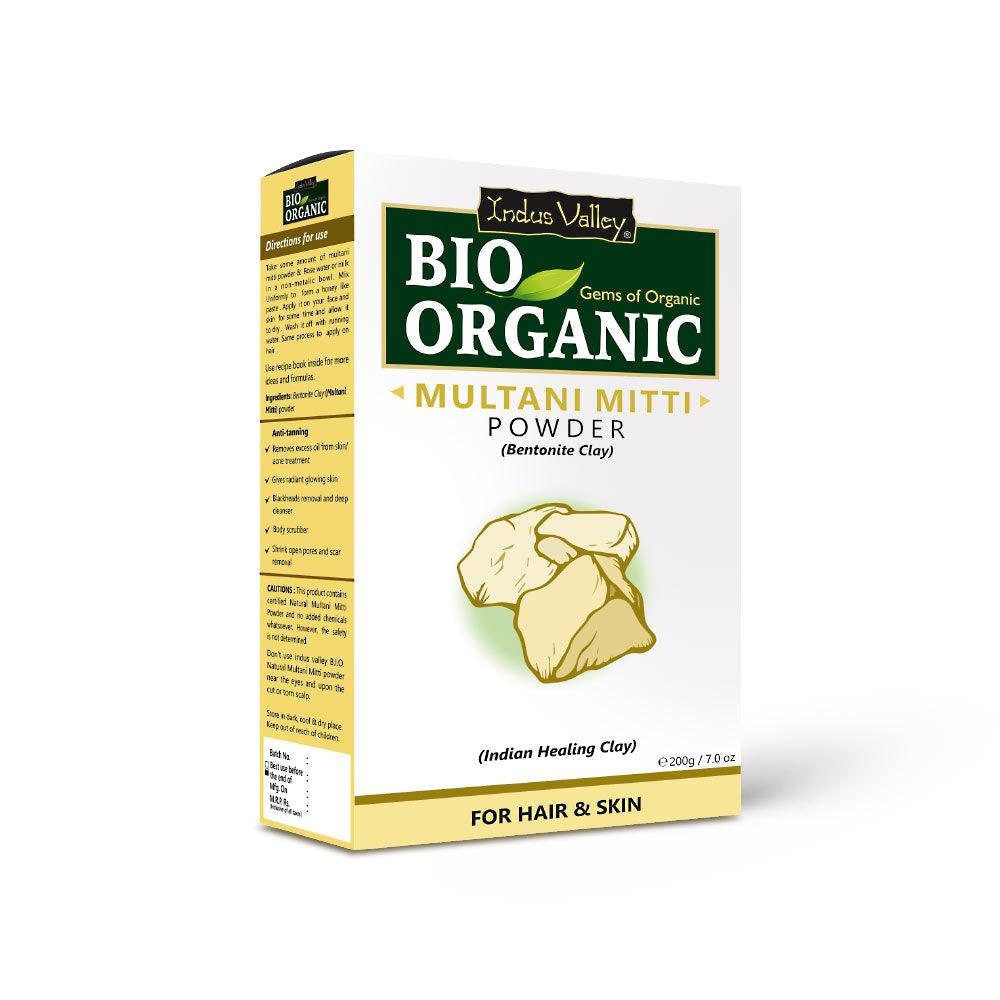 Bio Organic Multani Mitti Powder for Hair and Face Pack - 200gm