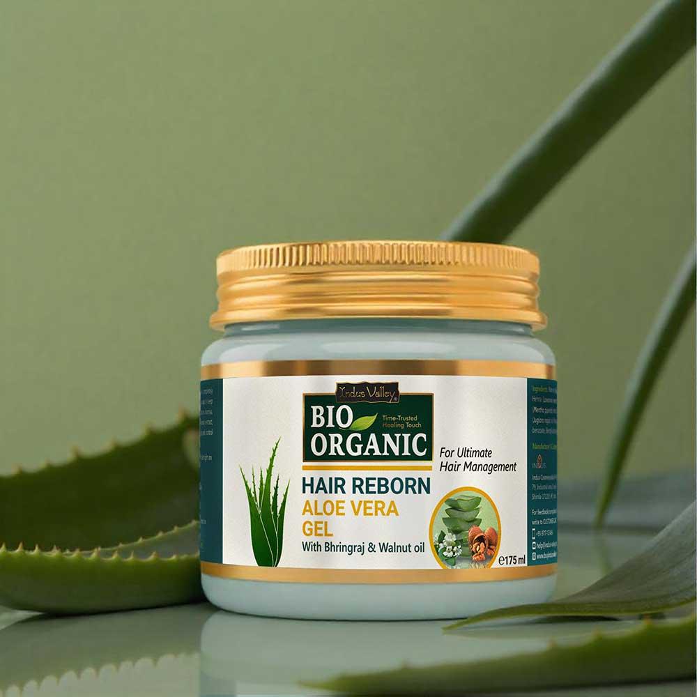 Bio Organic Hair Reborn Aloe Vera Gel With Bhringraj & Walnut Oil - 175ml