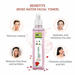 Sandalwood Face Pack, Multani Mitti and Rose Water Combo - 400gm + 250ml