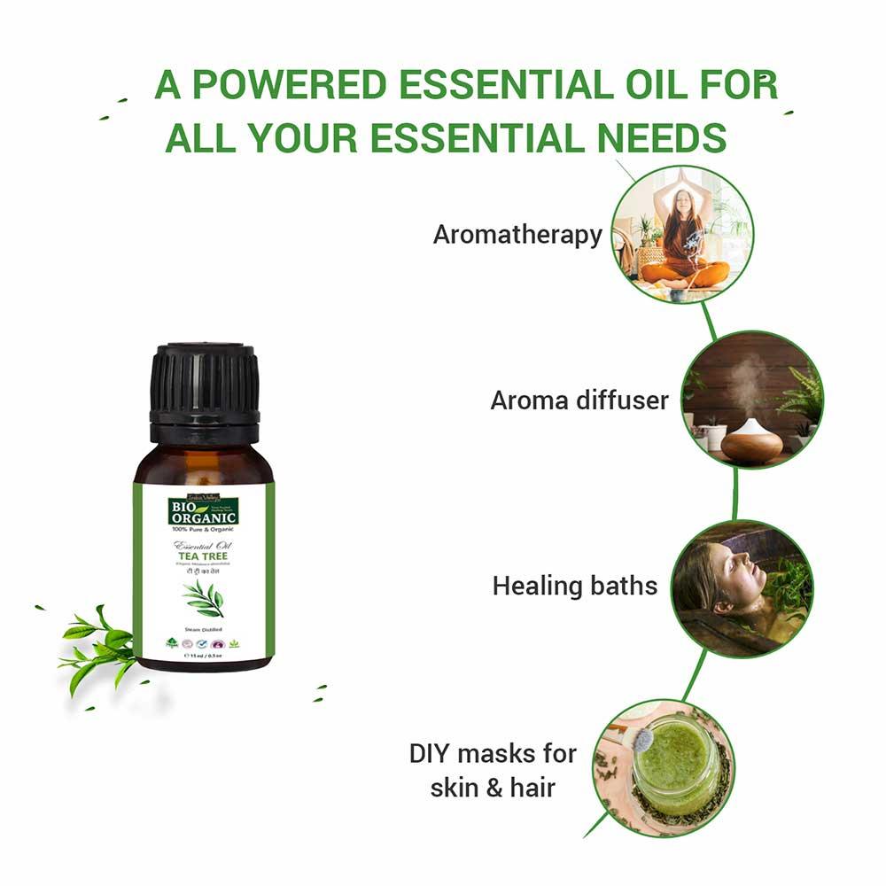 Pure & Organic Tea Tree Essential Oil helps