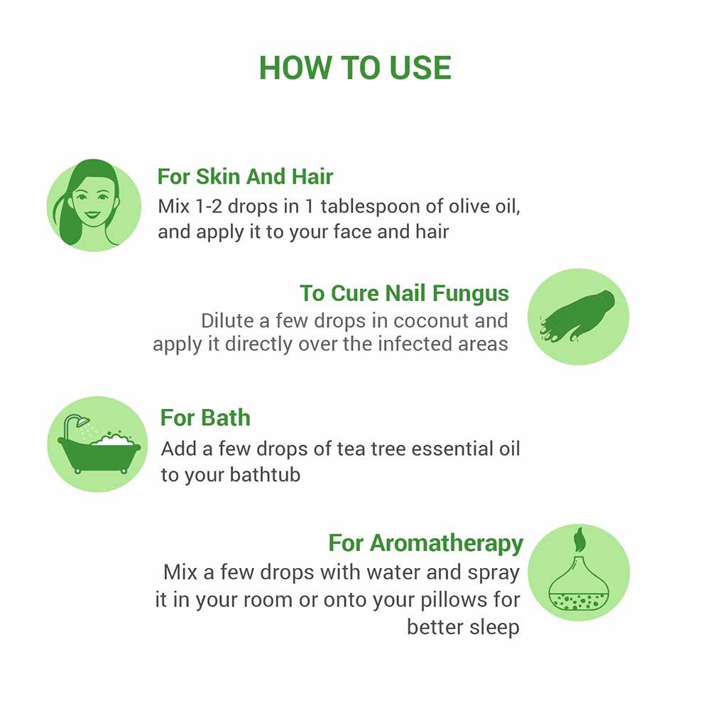 Pure & Organic Tea Tree Essential Oil how to use