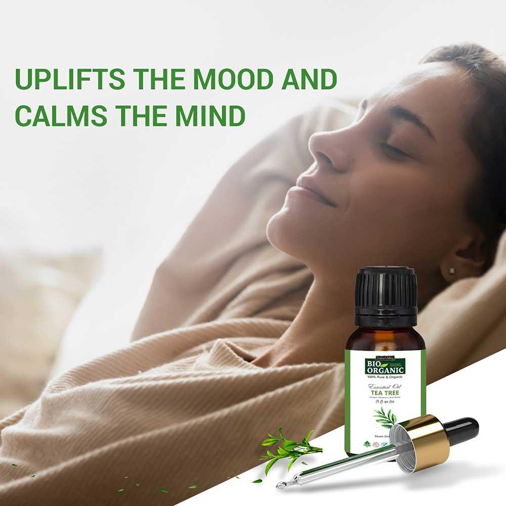 Pure & Organic Tea Tree Essential Oil calms the mind