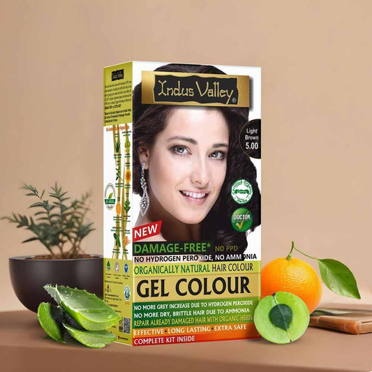 Light Brown Damage Free Gel Hair Color Single Application Trial Pack 1000