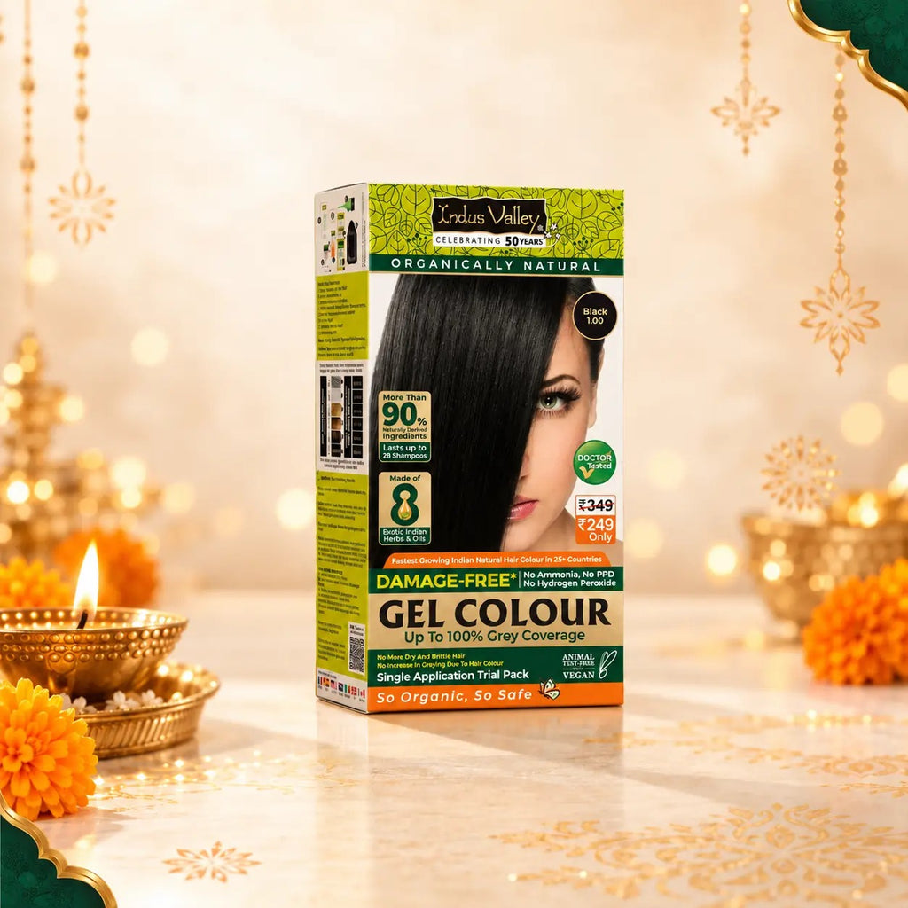 Natural Hair Colour | Trial Pack - Single Use | Damage Free Gel Hair Color For Women &amp; Men | No Harsh Chemicals, Long Lasting, Safe &amp; Gentle I Available in 4 Shades